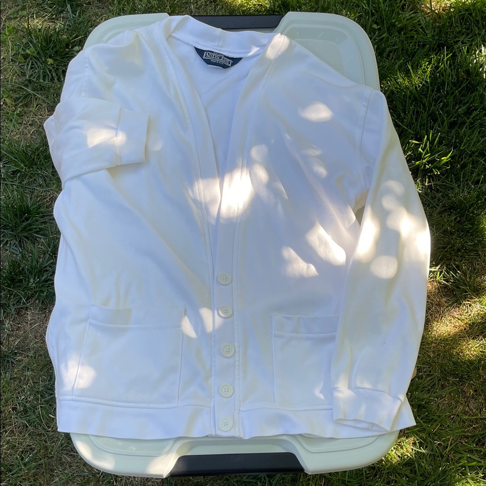 Lands' End Classic White Cotton Top